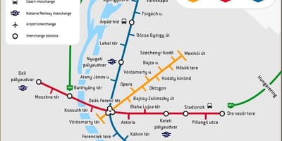 বুদাপেস্ট বাস স্টেশন মানচিত্র